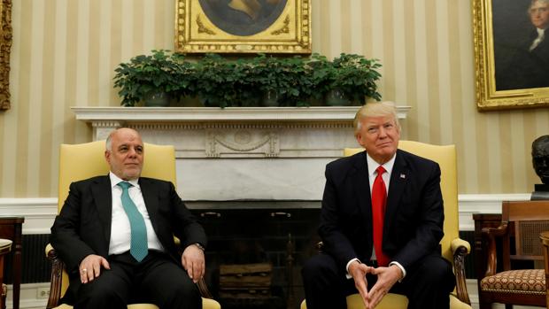 Trump y Al Abadi, juntos en Washington