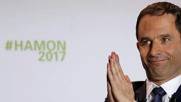 El candidato presidencial del partido socialista francés, Benoît Hamon
