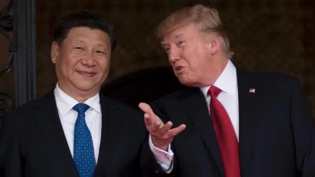 El presidente de China, Xi, JInping, junto a Donald Trump en su visita a Estados Unidos