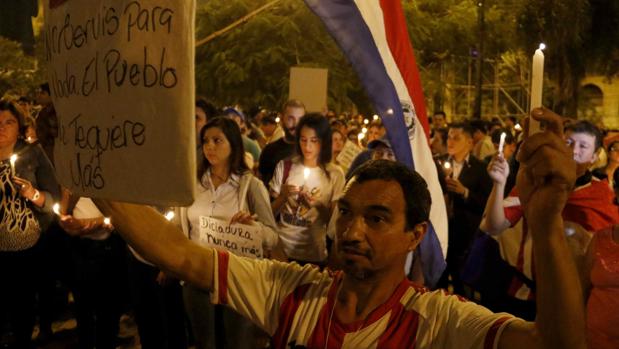 Protestas este mes en Paraguay contra una enmienda constitucional que permite la reelección presidencial