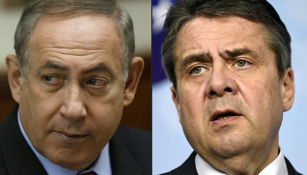 El primer ministro israelí, Benjamin Netanyahu, y el ministro de Exteriores alemán, Sigmar Gabriel