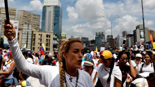 La esposa del opositor venezolano, Lilian Tintori