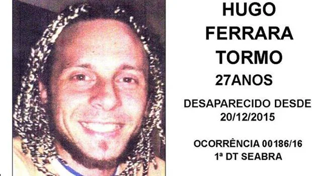 Cartel de desaparición de Hugo Ferrara Tormo
