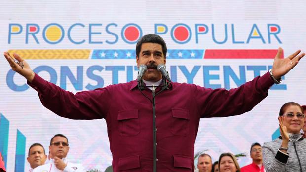 Nicolás Maduro, contra Trump en un acto público