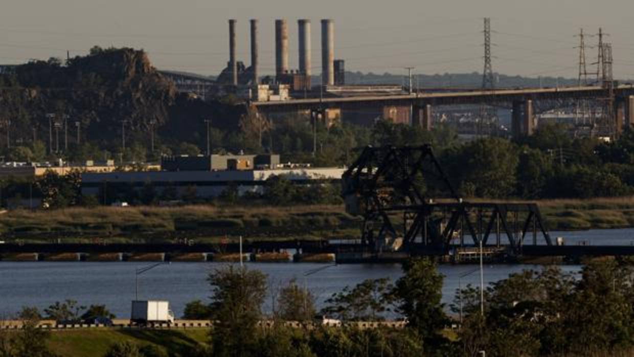 Una planta de carbón en East Rutherford, Nueva Jersey