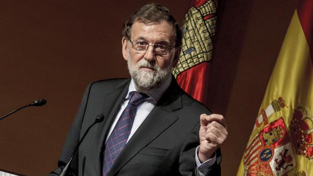 El presidente del Gobierno, Mariano Rajoy, este jueves durante su intervención en la clausura de una jornada organizada por UGT