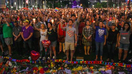 Vigilia por las víctimas de la masacre en Orlando, en junio del pasado año