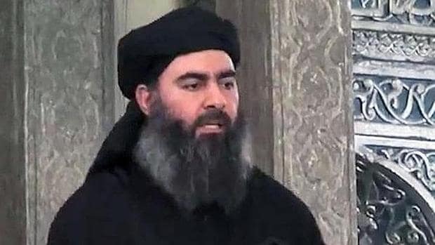 Captura de la única grabación realizada por Al Bagdadi, en 2014, cuando se autoproclamó líder del «califato»