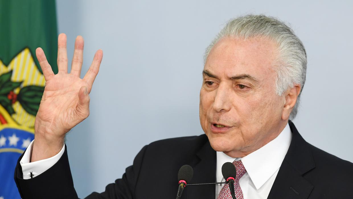 Michel Temer rechaza las acusaciones de soborno en el Palacio de Planalto de Brasilia