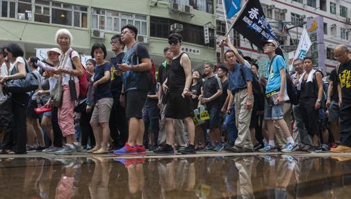 Protestas en las calles de Hong Kong