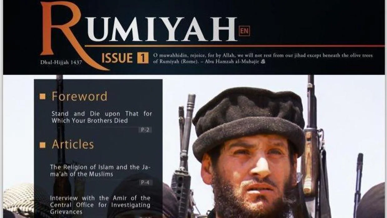 Cabecera de «Rumiyah» revista oficial del grupo terrorista
