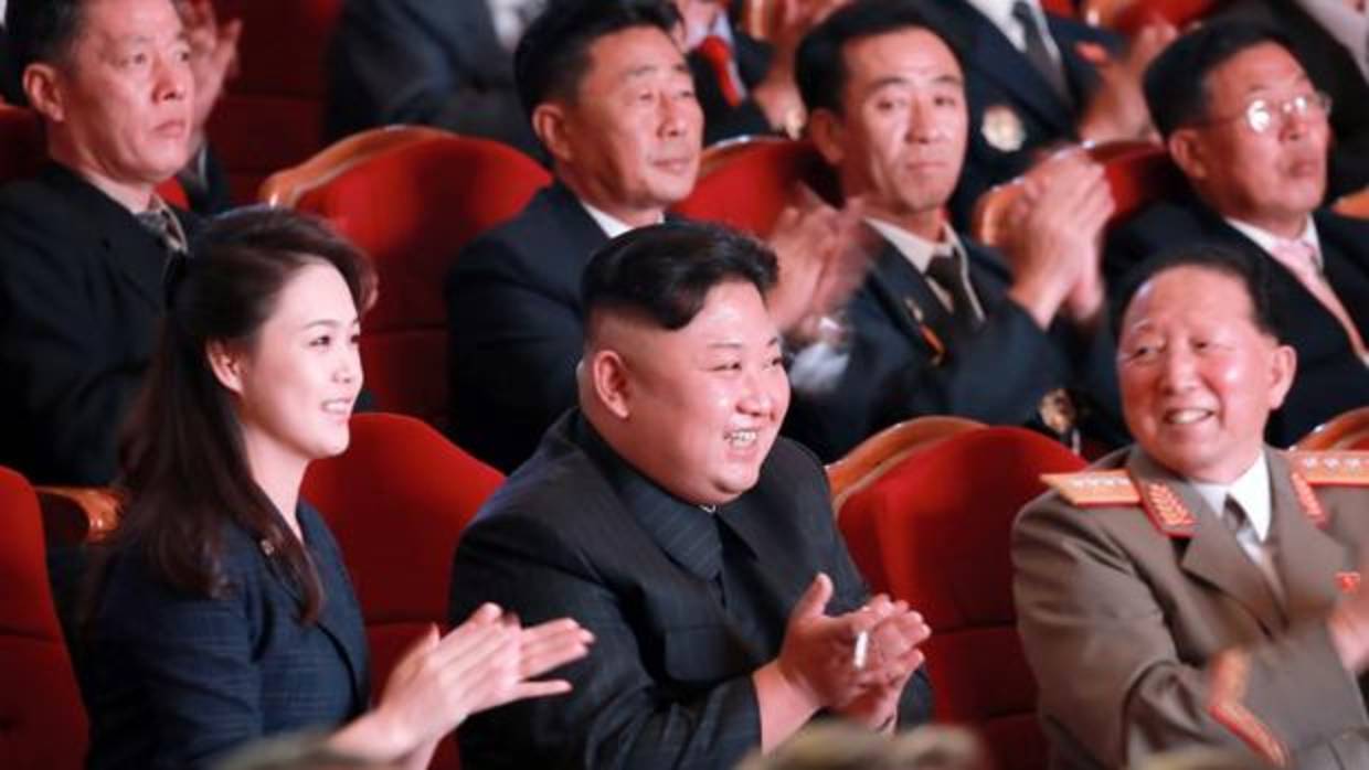 Kim Jong-un, en la celebración del último lanzamiento nuclear