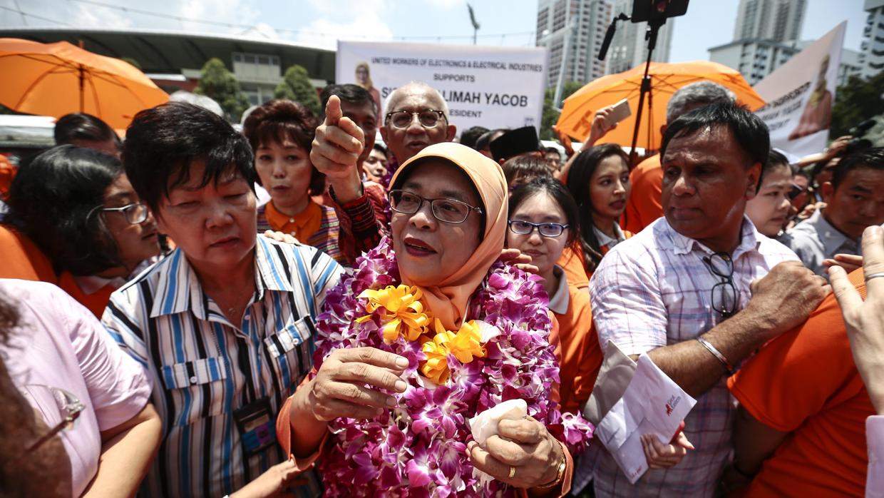 La presidenta electa de Singapur, Halimah Yacob