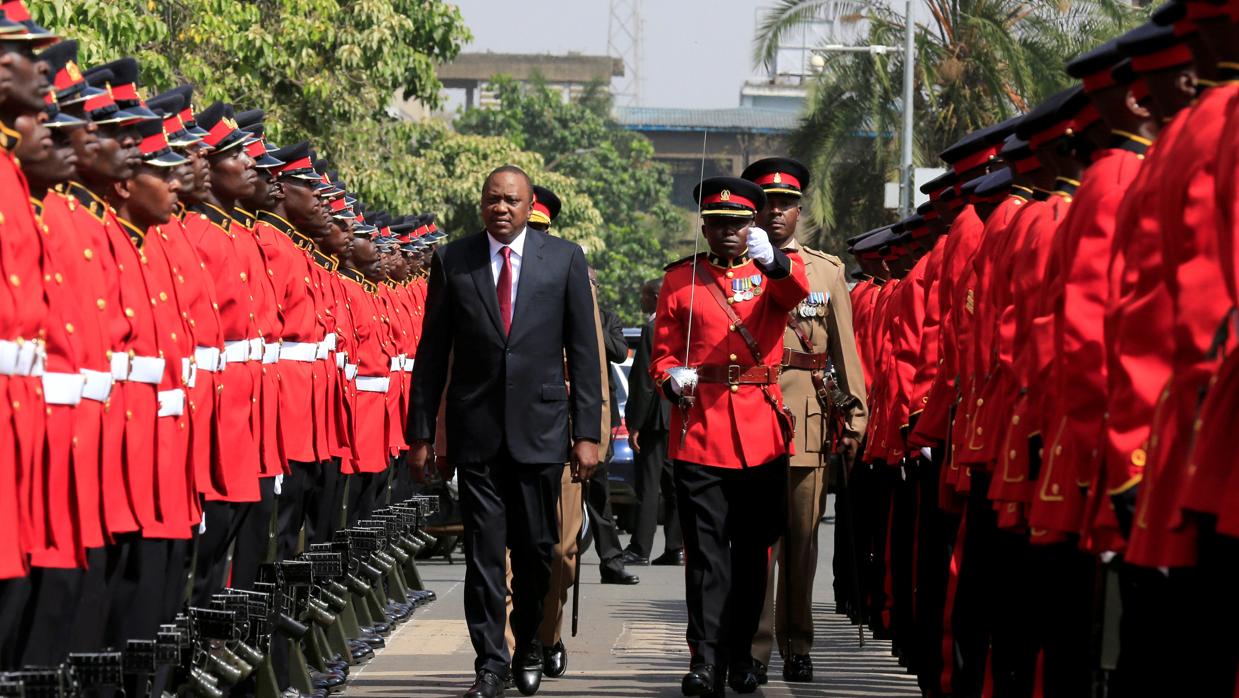 El presidente de Kenia, Uhuru Kenyatta, durante el acto de inauguración del parlamento