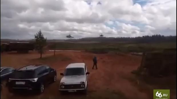 Un helicóptero ruso dispara por error contra periodistas y espectadores durante unas maniobras