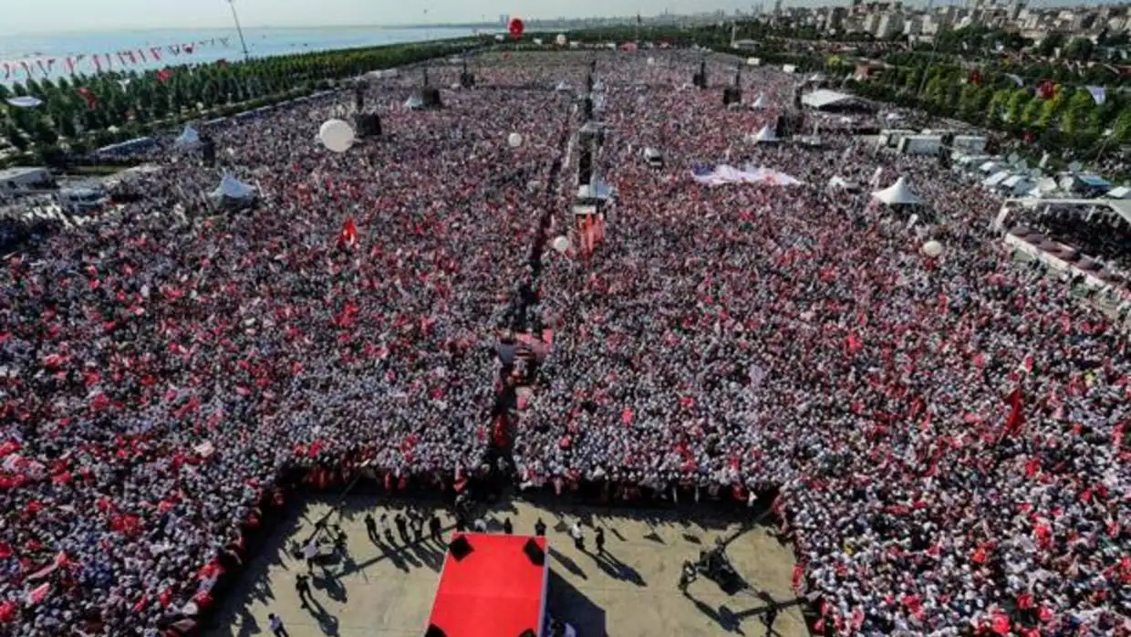 Concentración en Estambul al final de la «Marcha de la Justicia» el pasado mes de julio