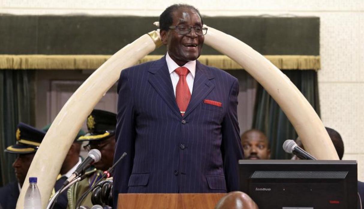 Robert Mugabe, durante su mensaje anual a la nación, el pasado diciembre