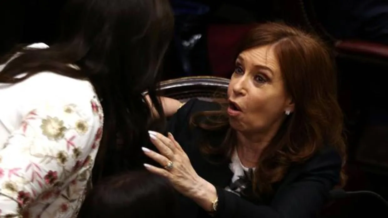 Cristina Fernández de Kirchner, en la toma de posesión de su escaño en el Senado el pasado día 29