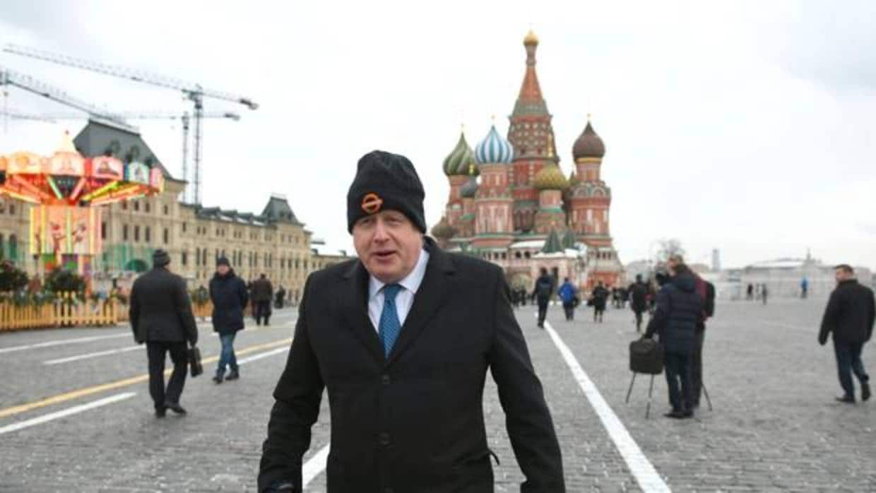 El ministro de Exteriores británico Boris Johnson, durante una visita a Moscú
