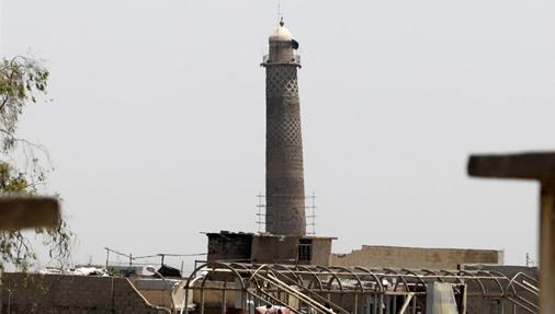 La gran mezquita de Al Nuri, donde Al Bagdadi proclamó el «califato» en 2014