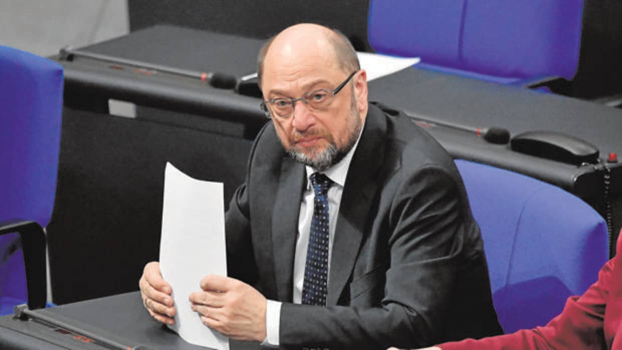 Martin Schulz, líder el SPD, durante una sesion del Parlamento alemán l