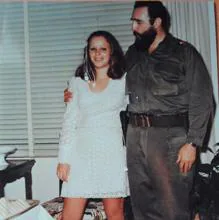 Alina Fernández, con su padre, Fidel Castro