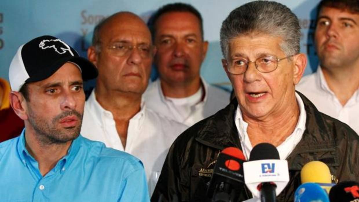 Henrique Capriles, de Primero Justicia, y Henry Ramos Allup, en una imagen de archivo