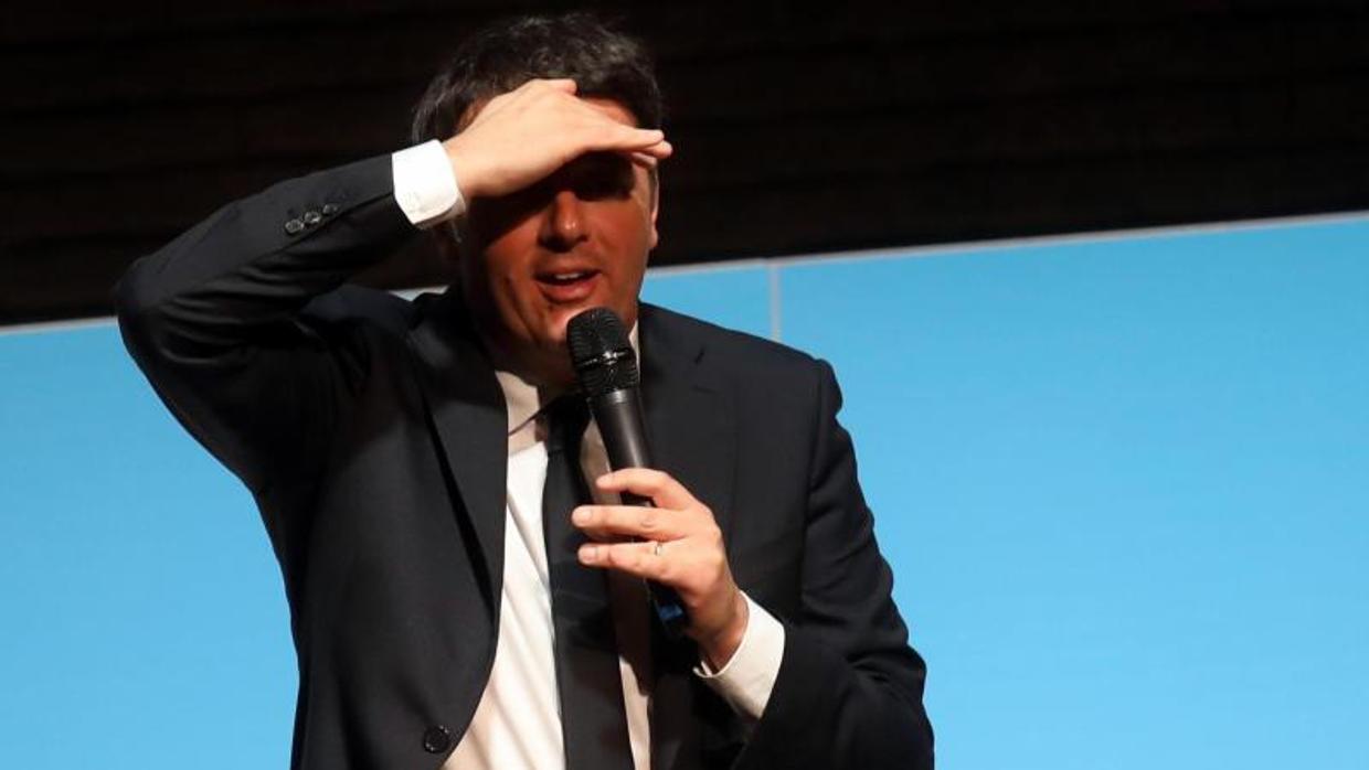 Matteo Renzi, líder del Partido Democrático (PD), durante un acto electoral, el domingo en Milán