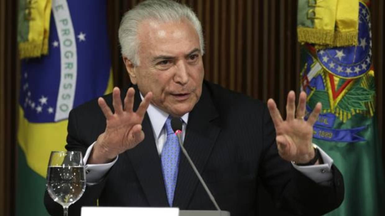 Michel Temer, el pasado día 1 en una reunión con gobernadores de varios estados de Brasil