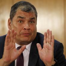 Rafael Correa, en Madrid