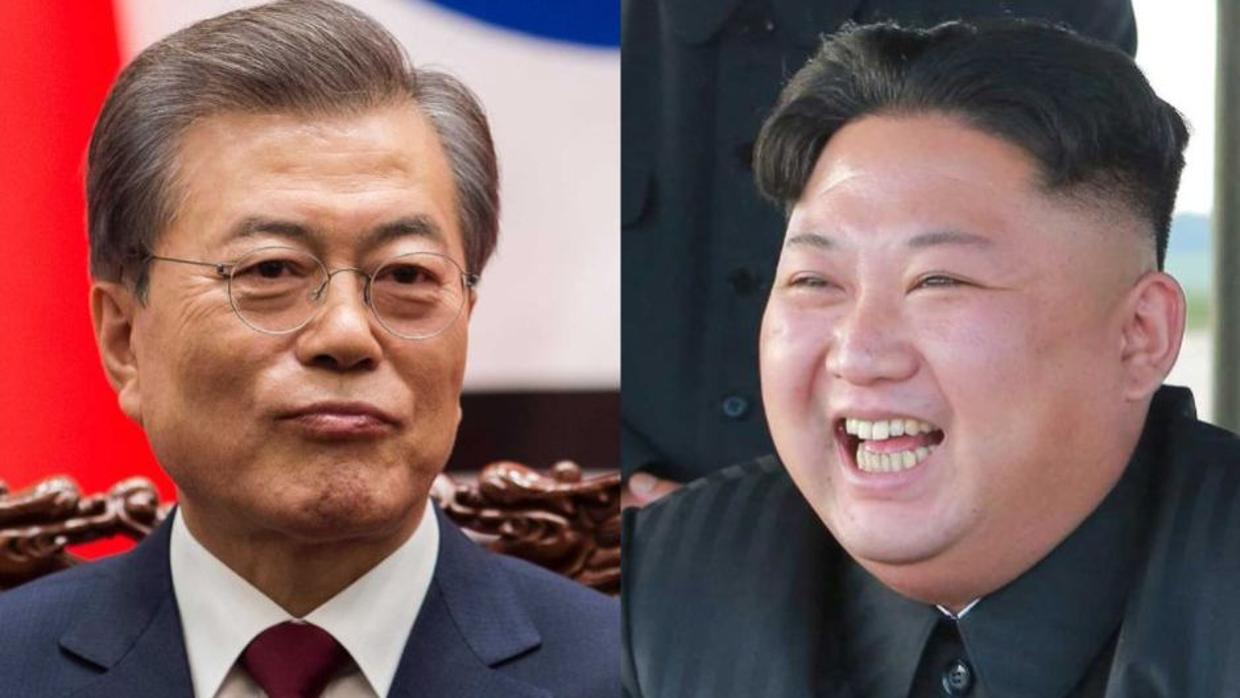 El presidente surcoreano, Moon Jae-in, y el líder del Norte, Kim Jong-un