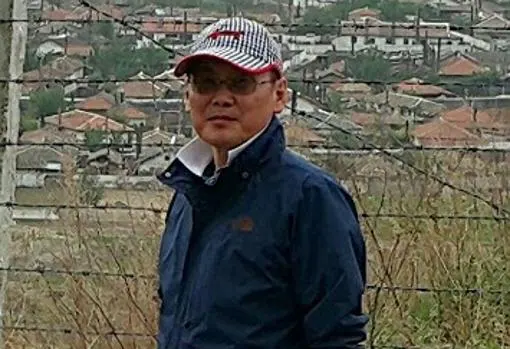 Jung Gwang Il, en la frontera entre China y Corea del Norte, desde donde colaba con drones tarjetas SD con información crítica con el régimen