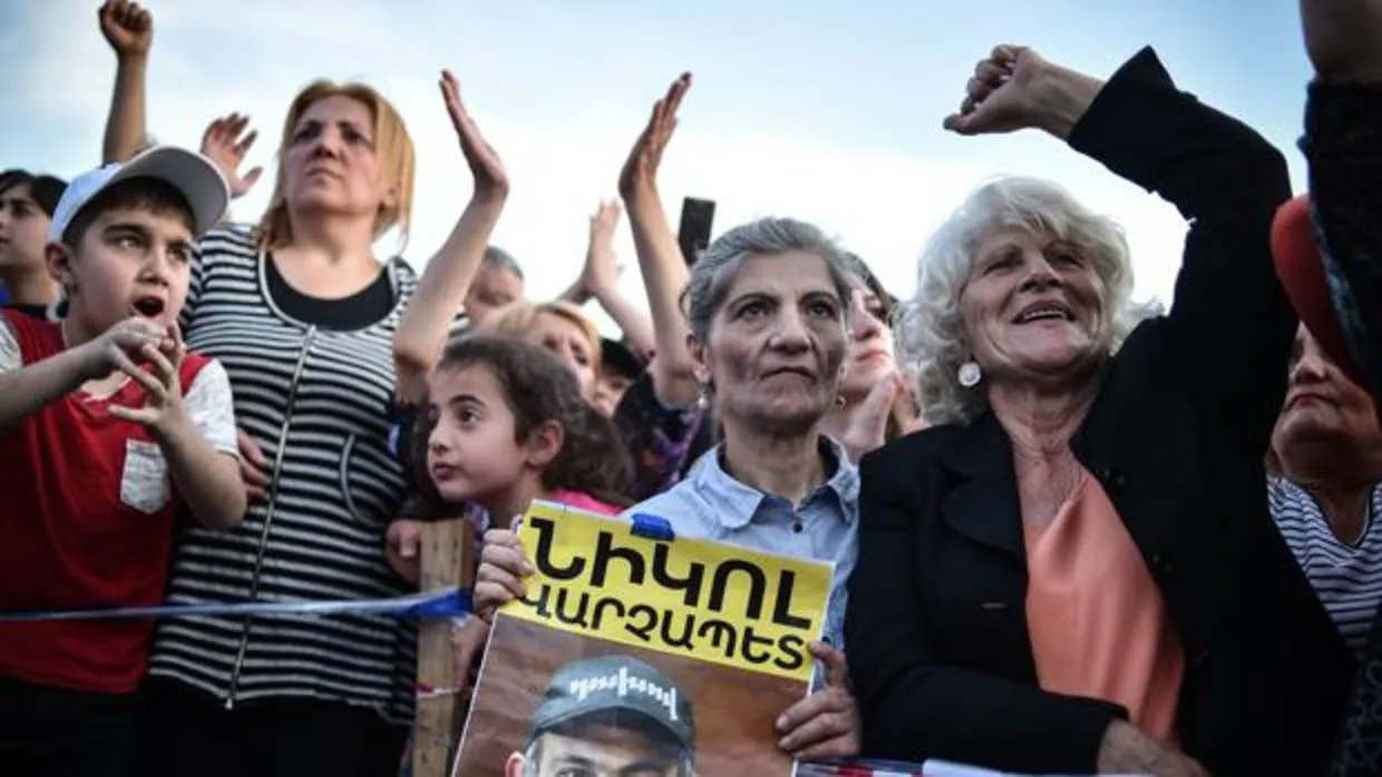 Las manifestaciones celebradas en Yerevan, capital de Armenia, transcurrieron sin incidentes
