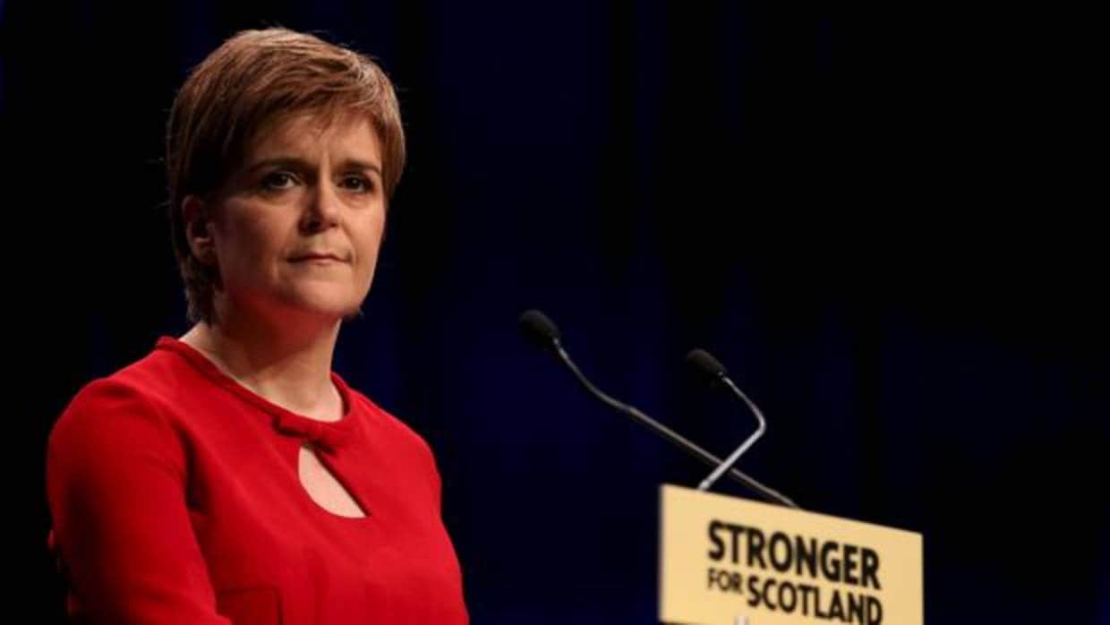 Nicola Sturgeon habla en la conferencia anual del SNP en Aberdeen