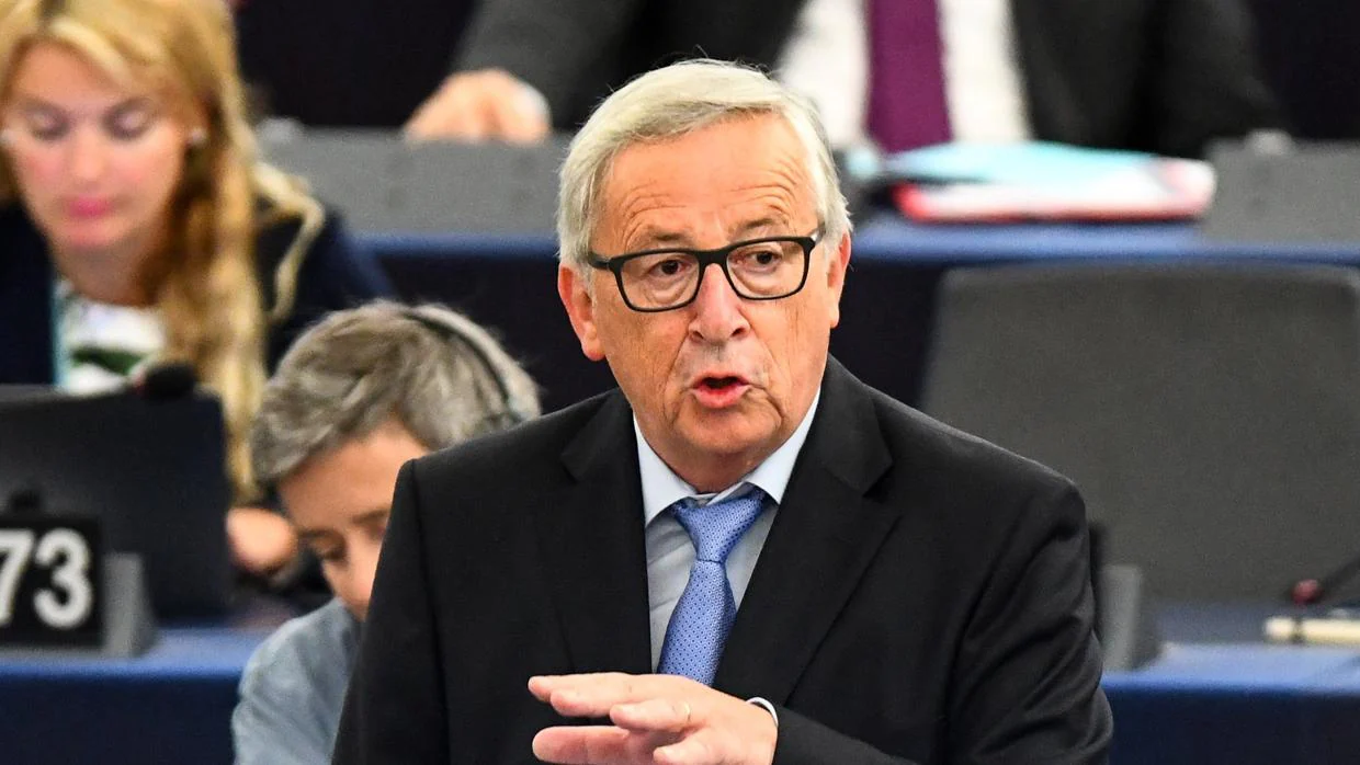 El presidente de la Comisión Europea, Jean-Claude Juncker, en el Parlamento Europeo en Estrasburgo