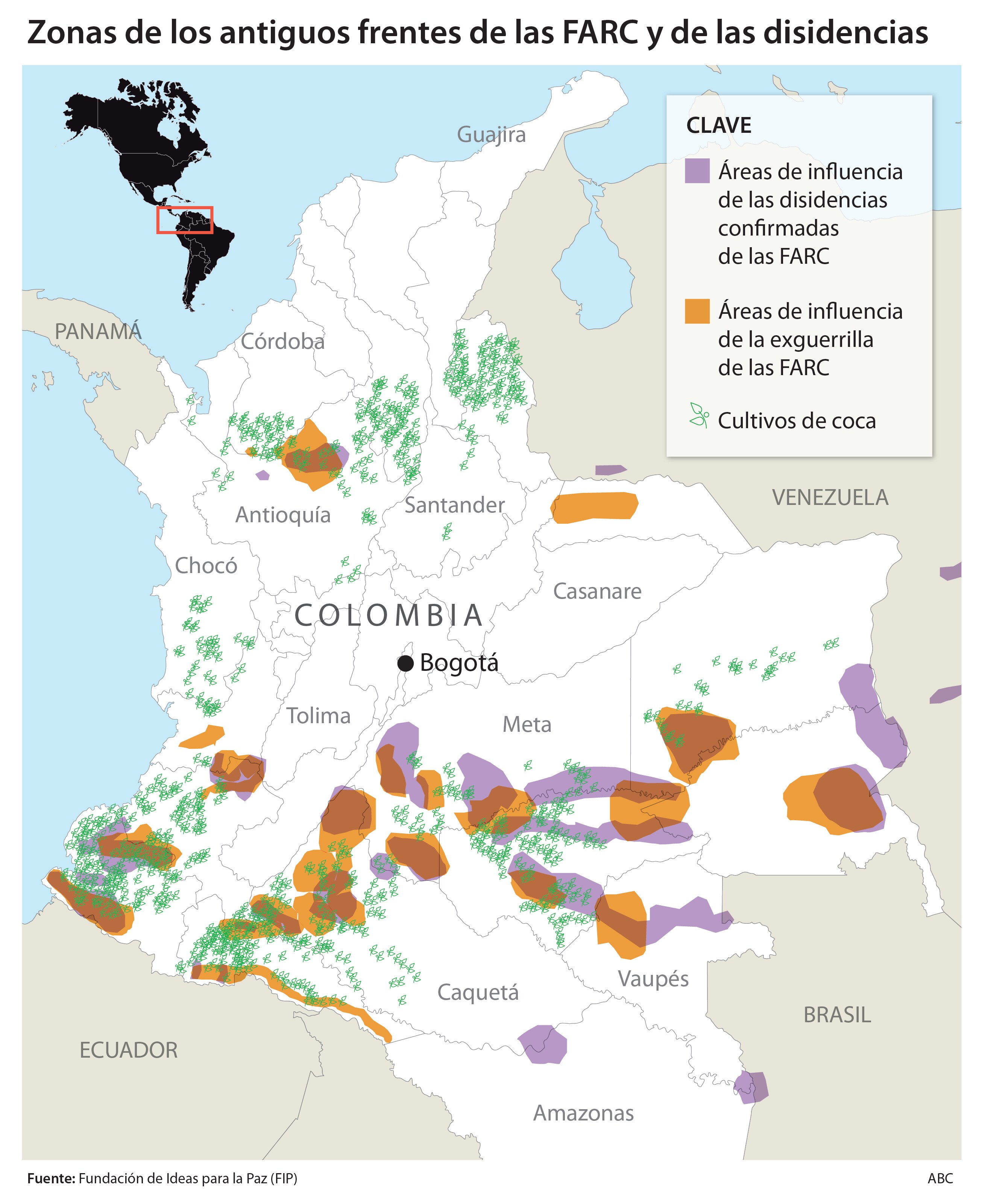 Más de mil miembros de las FARC siguen en guerra con Colombia