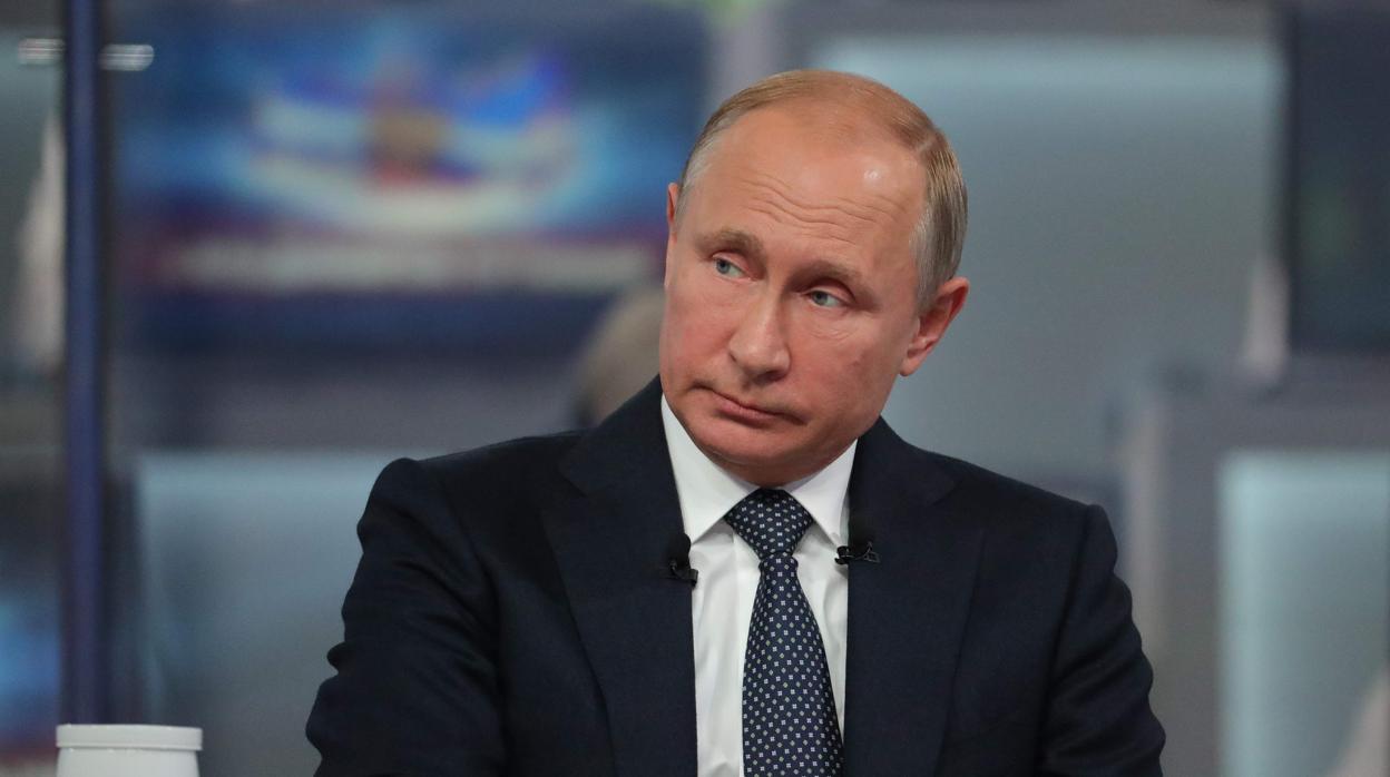 El presidente Putin, durante el programa de televisión