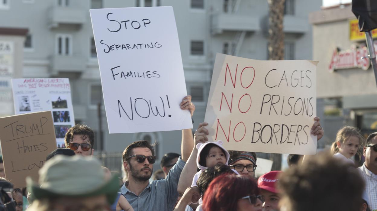 Protesta en Los Ángeles (California) contra la separación de familias inmigrantes