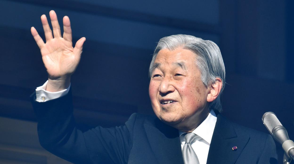 El emepador Akihito celebrando la entrada del año 2018