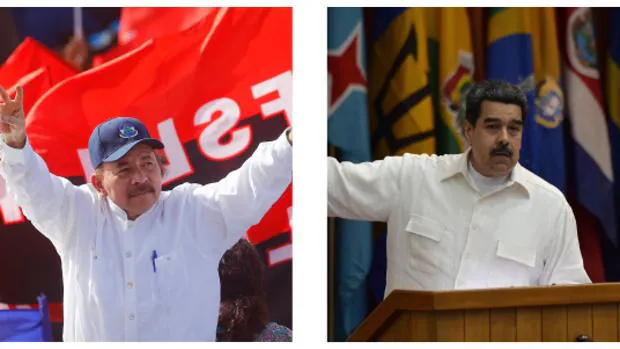 Daniel Ortega (izq) y Nicolas Maduro (drch)