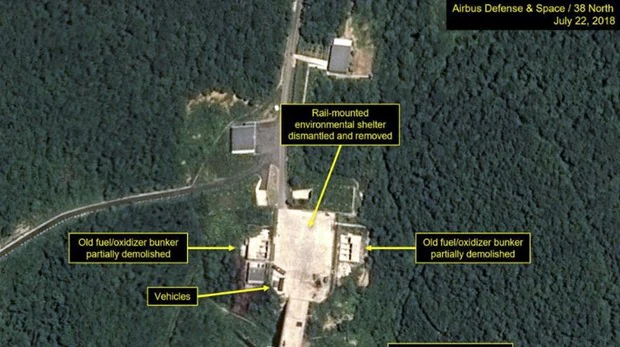 Corea del Norte cumple con lo pactado y comienza a desmontar una de las bases con misiles