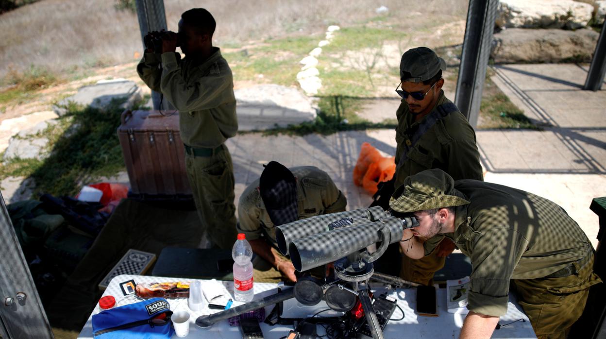 Mimebros del ejército israelí en la Franja de Gaza