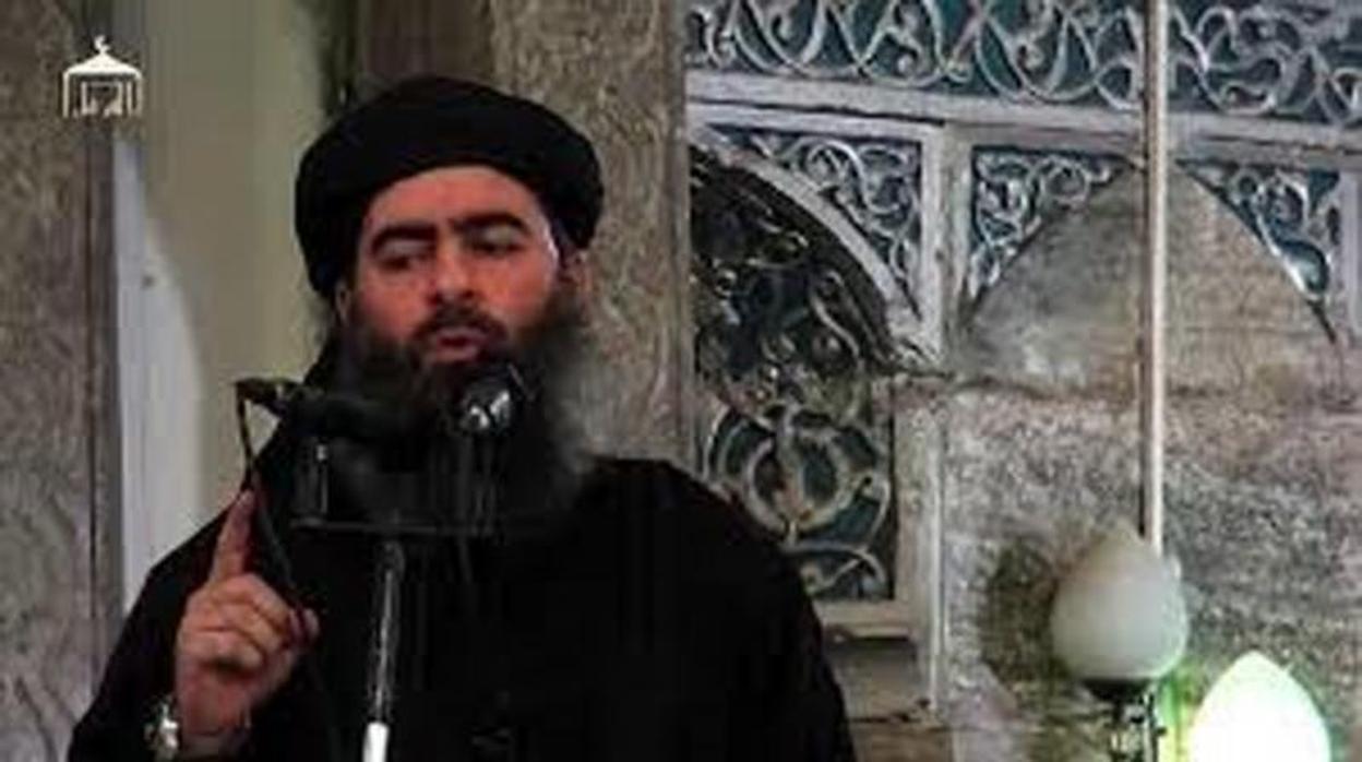 Abu Bakr al Baghdadi, en una de las pocas imágenes que existen de él