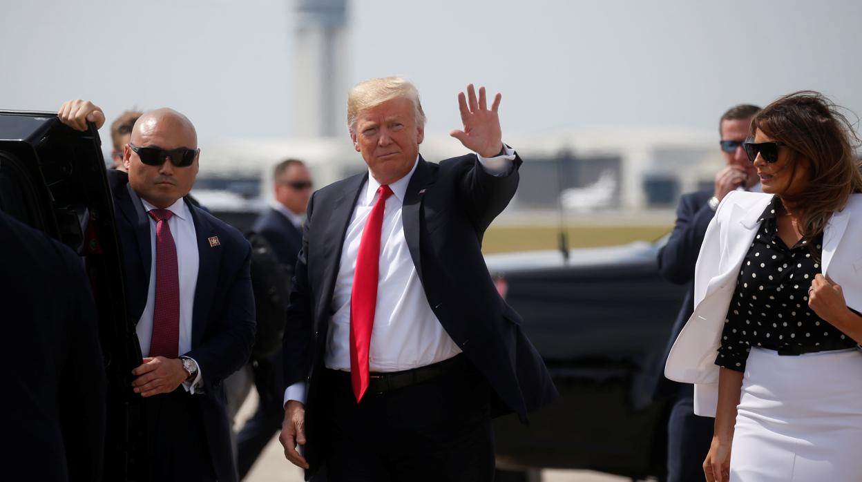 Donald Trump durante su visita a Ohio