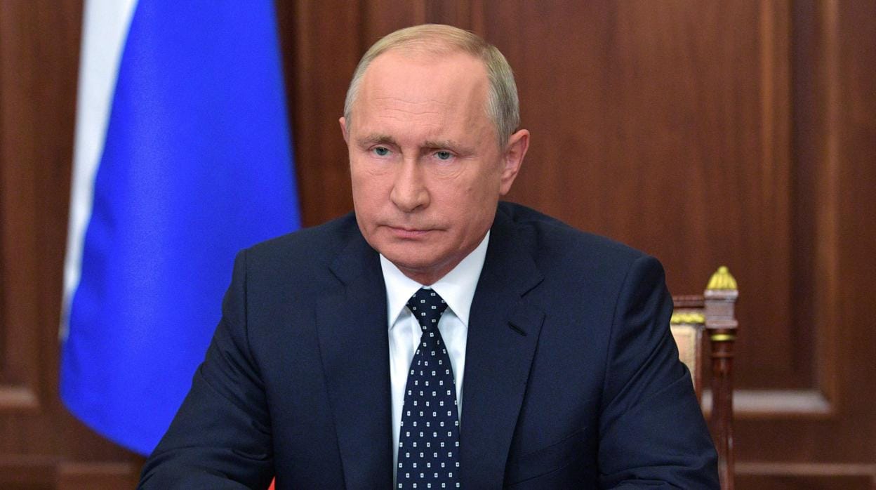 Vladimir Putin durante el discurso a la nación rusa