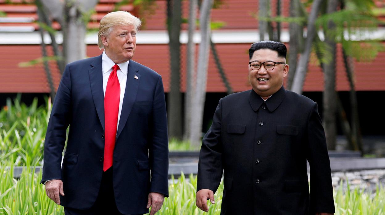 Donald Trump, presidente de los EEUU y Kim Jong Un, líder norcoreano