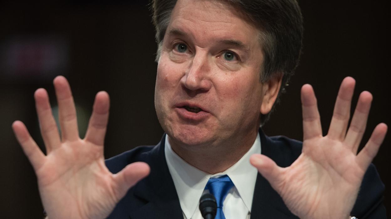 El candidato al Supremo Brett Kavanaugh, durante su comparecencia en el Senado