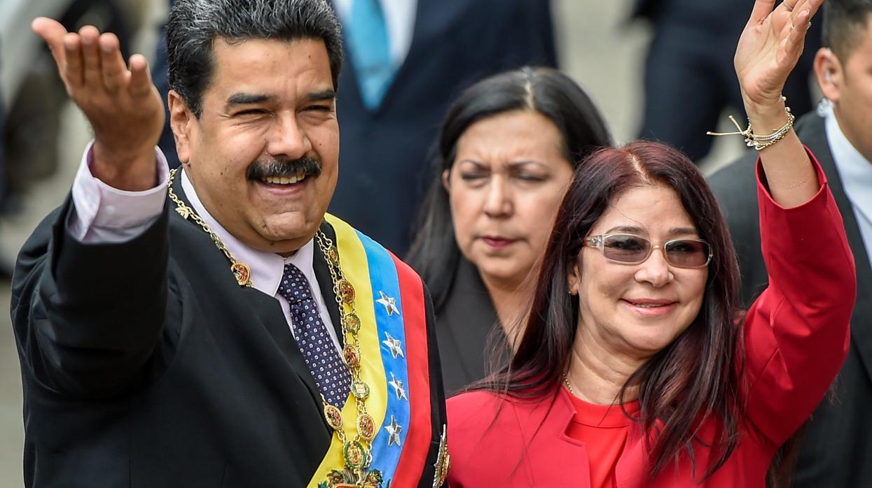 Nicoás Maduro y su esposa, Cilia Flores