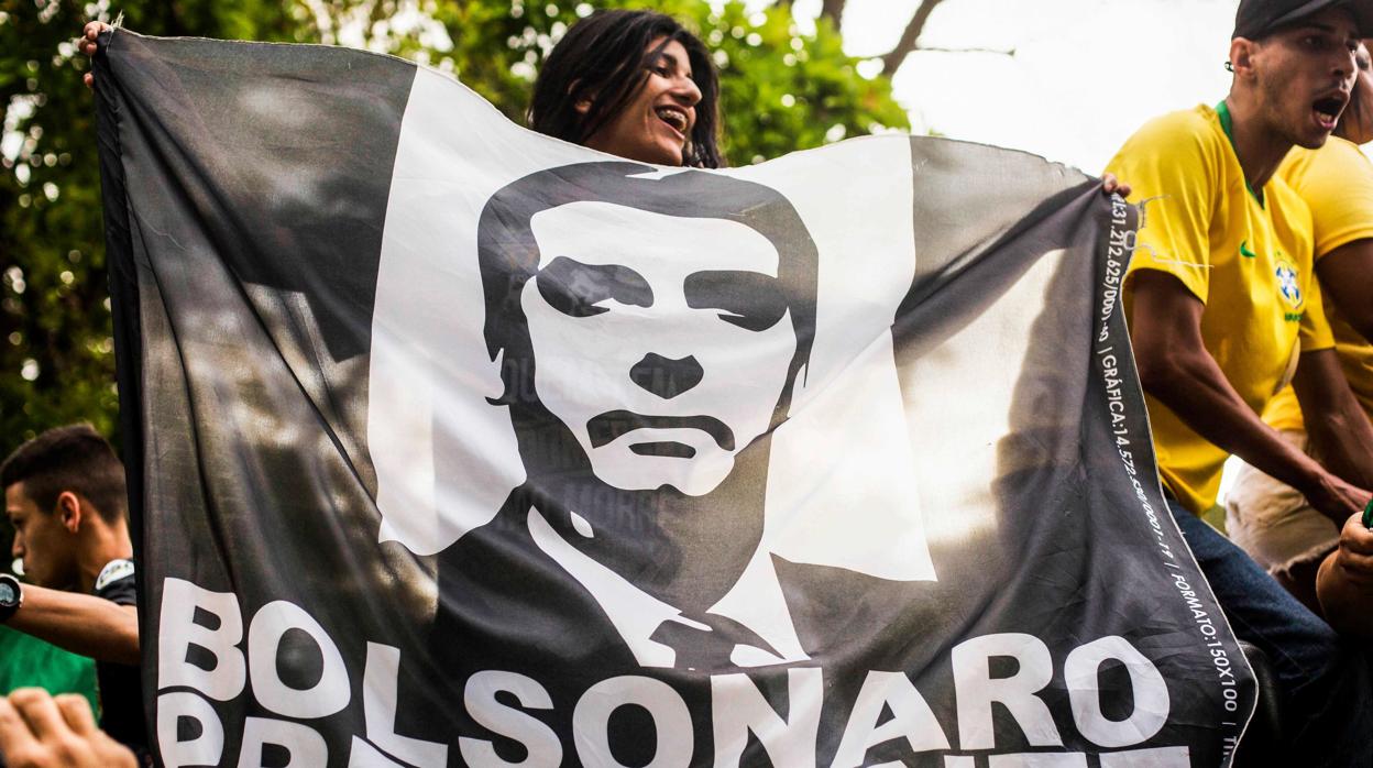 Partidarios de Bolsonaro en Río de Janeiro