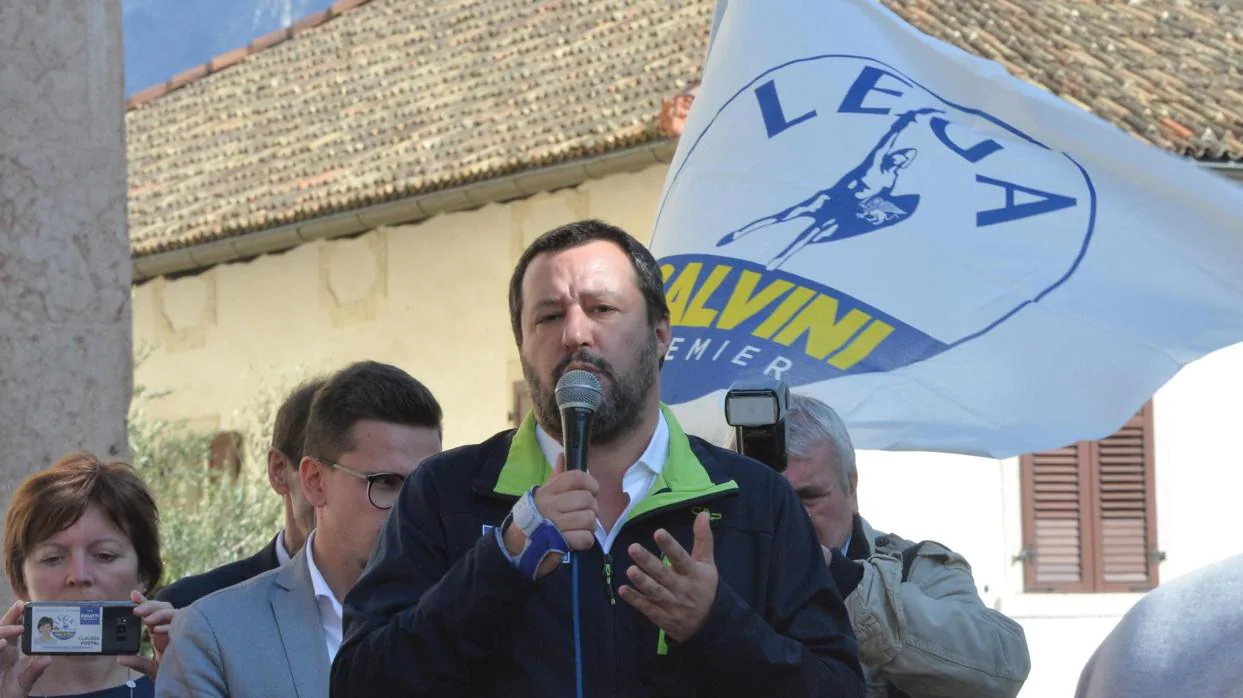 El líder de la ultraderechista Liga y ministro de Interior, Matteo Salvini